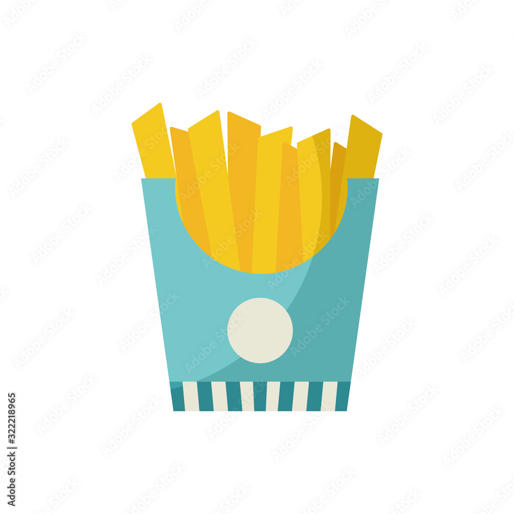 Isolated french fries flat style icon vector design Isolated french fries flat style icon vector design