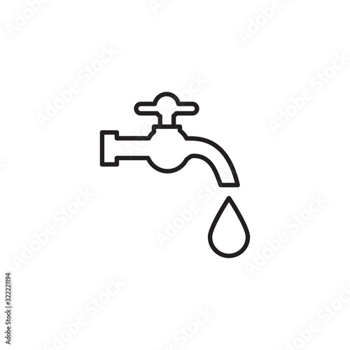 water faucet icon design vector logo template EPS 10