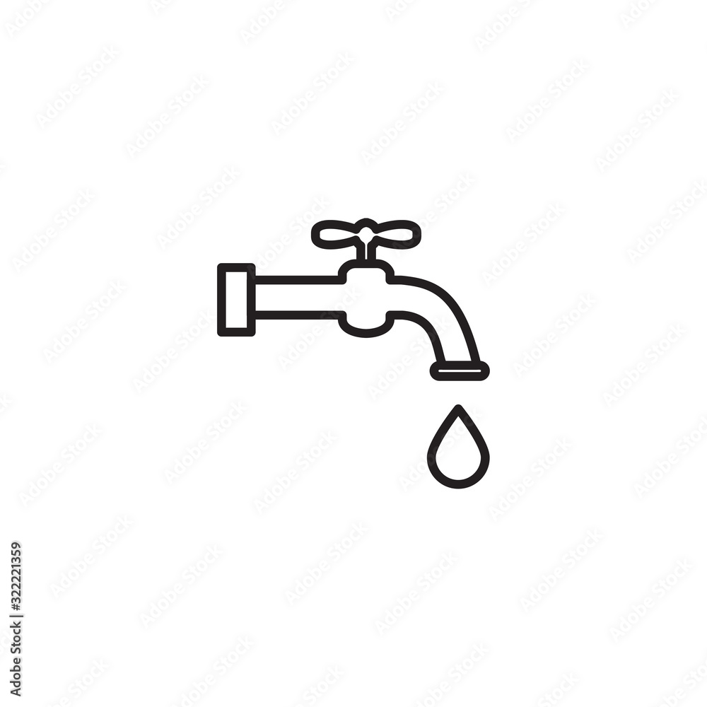 water faucet icon design vector logo template EPS 10 water faucet icon design vector logo template EPS 10