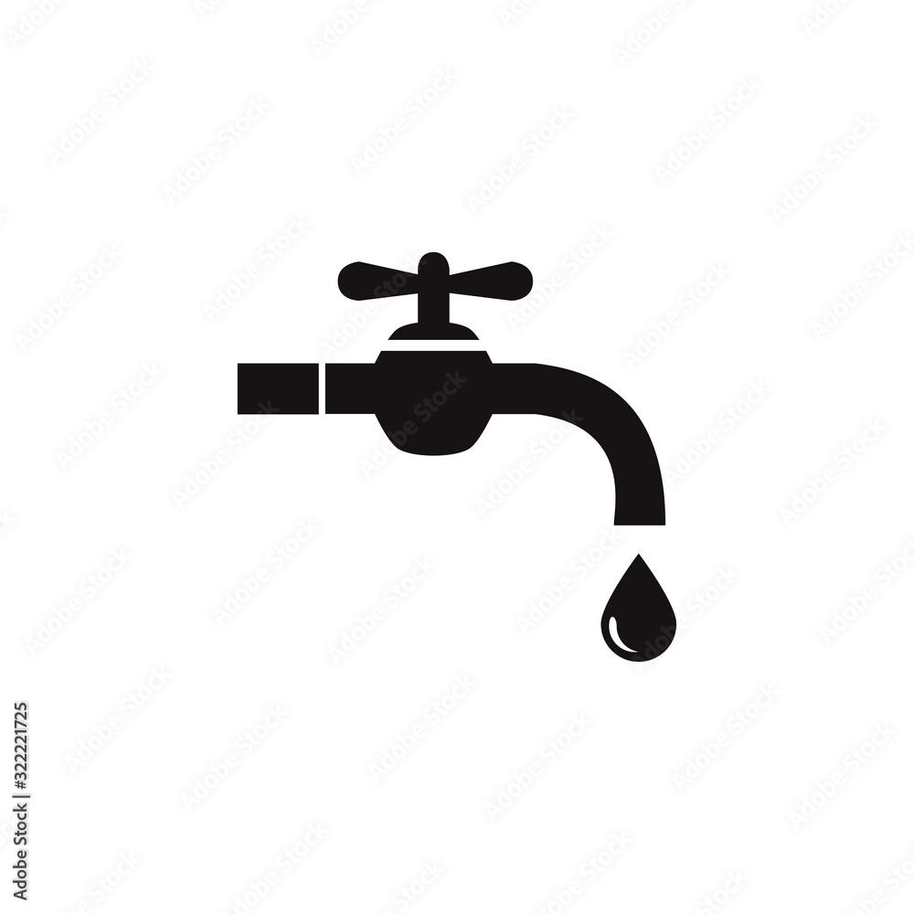 water faucet icon design vector logo template EPS 10 water faucet icon design vector logo template EPS 10