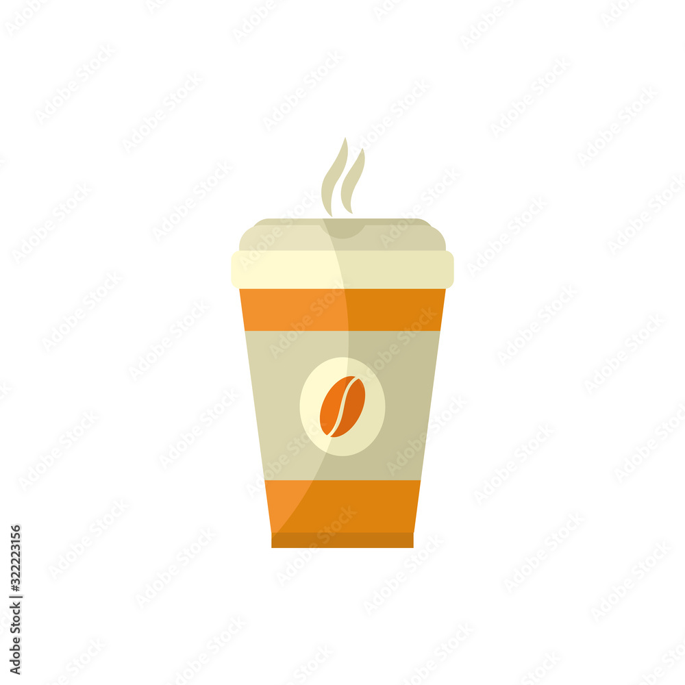 Isolated coffee mug drink flat style icon vector design