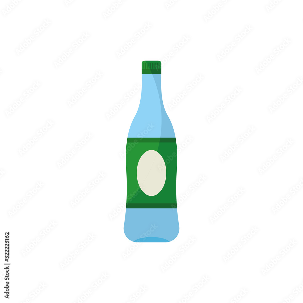 Isolated water bottle drink flat style icon vector design Isolated water bottle drink flat style icon vector design