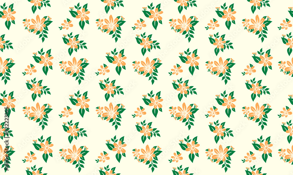 Abstract flower pattern background for spring, with leaf and flower modern design.