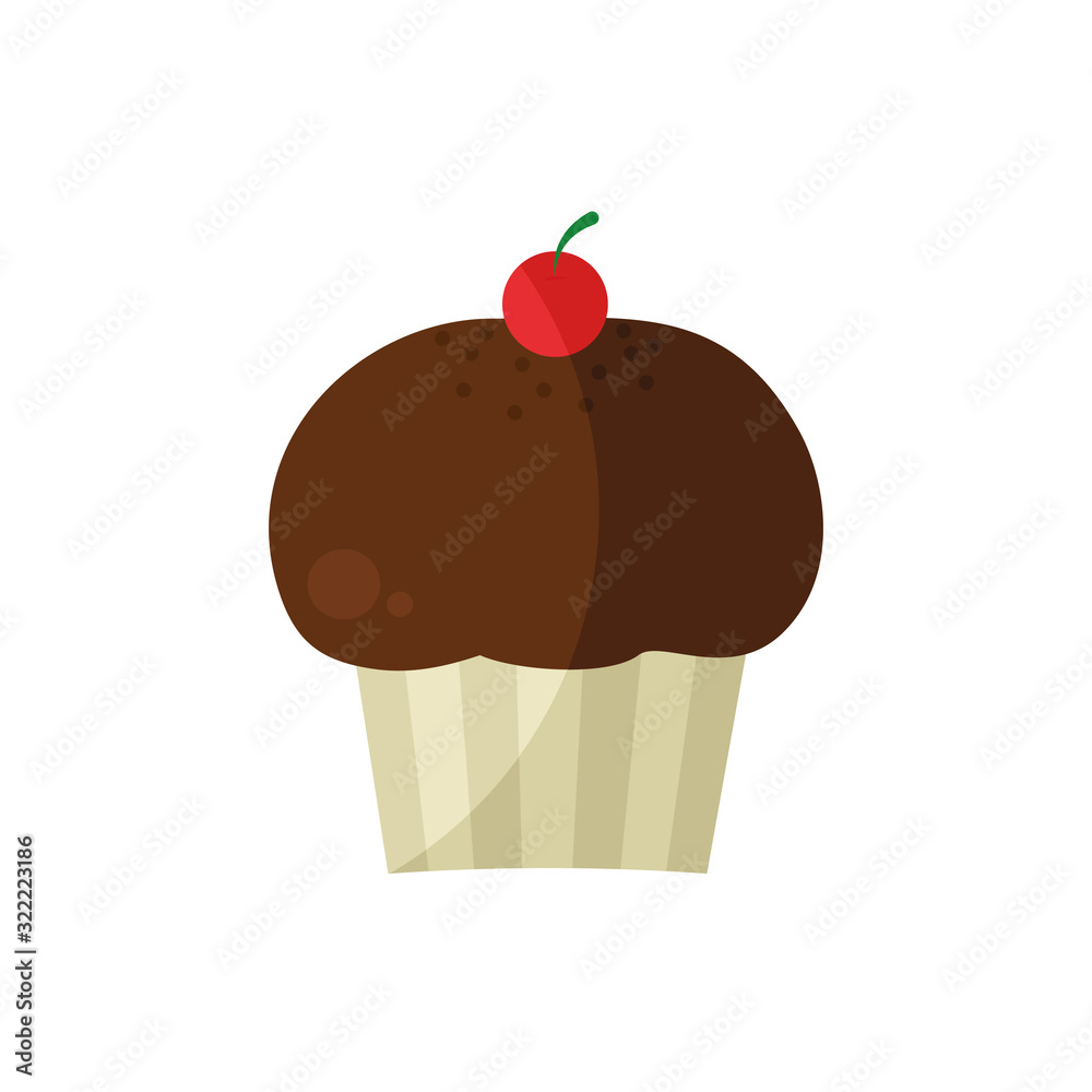 Isolated sweet muffin flat style icon vector design Isolated sweet muffin flat style icon vector design