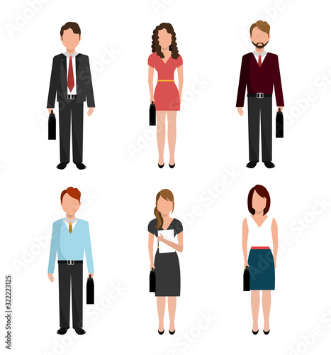 Wallpaper Mural bundle of elegant business people Torontodigital.ca