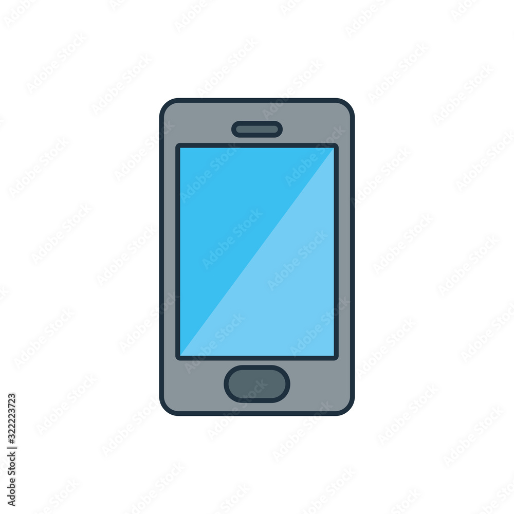 Smartphone line and fill icon vector design Smartphone line and fill icon vector design