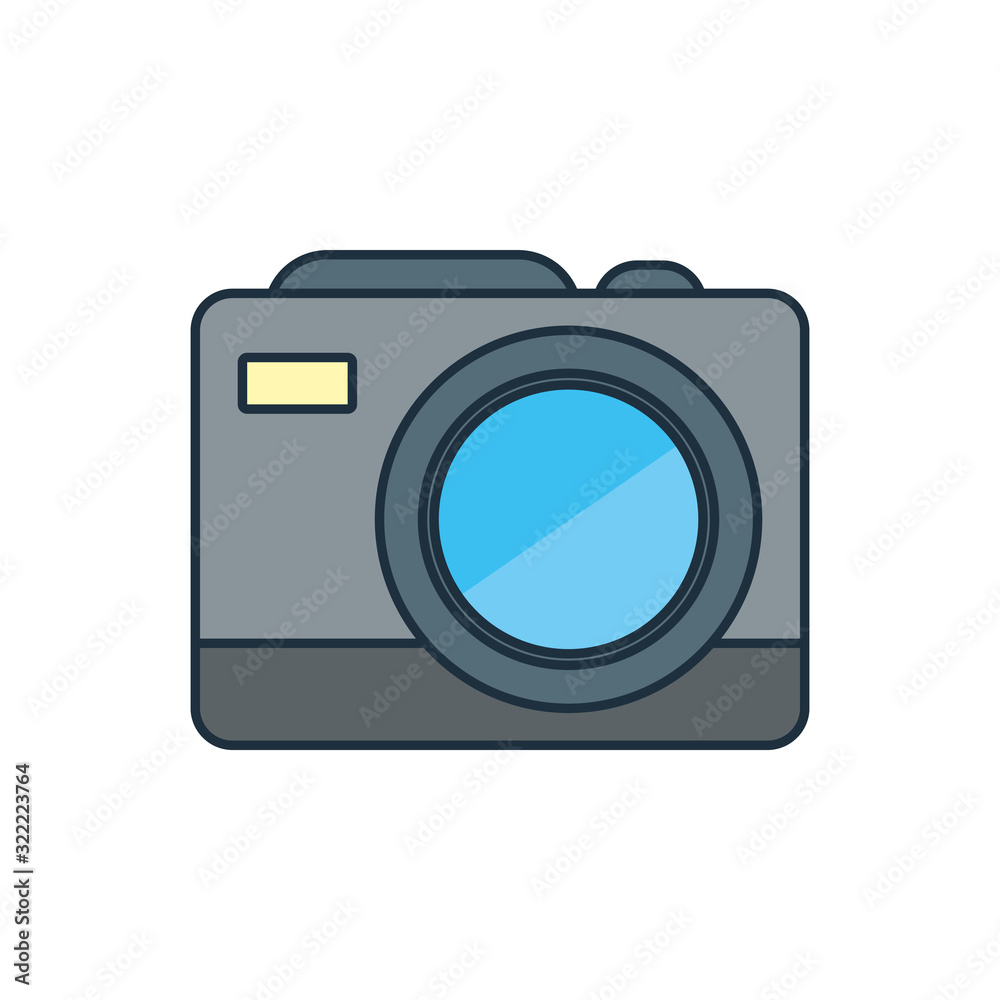 Camera line and fill icon vector design Camera line and fill icon vector design