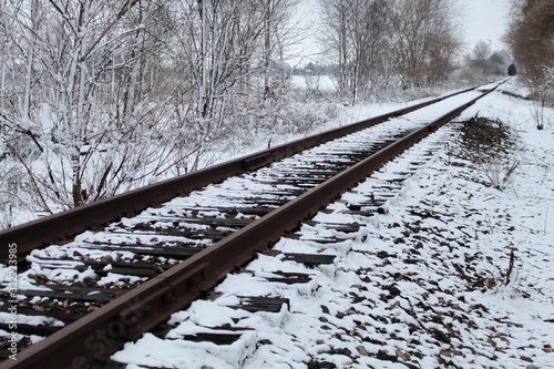 Railroad Tracks in WInter