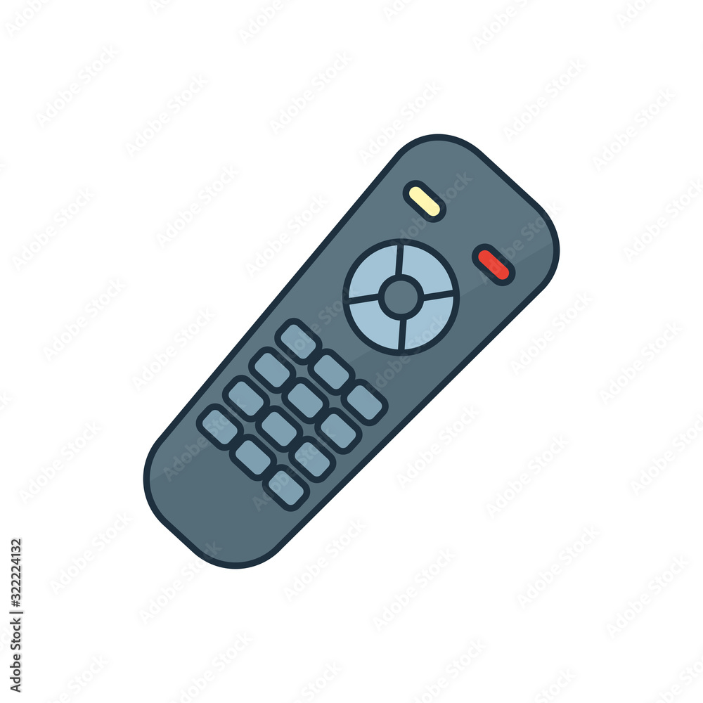 Isolated tv control line and fill icon vector design Isolated tv control line and fill icon vector design