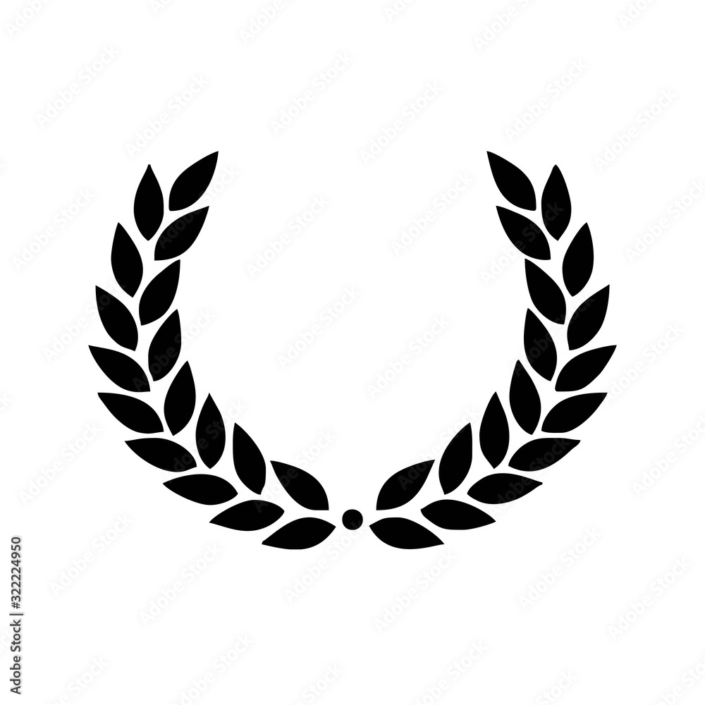 Greek wreaths and heraldic round element with black circular silhouette. set of laurel, fig and olive, victory award icons with leaves and frames illustration for graphic and web design. Greek wreaths and heraldic round element with black circular silhouette. set of laurel, fig and olive, victory award icons with leaves and frames illustration for graphic and web design.