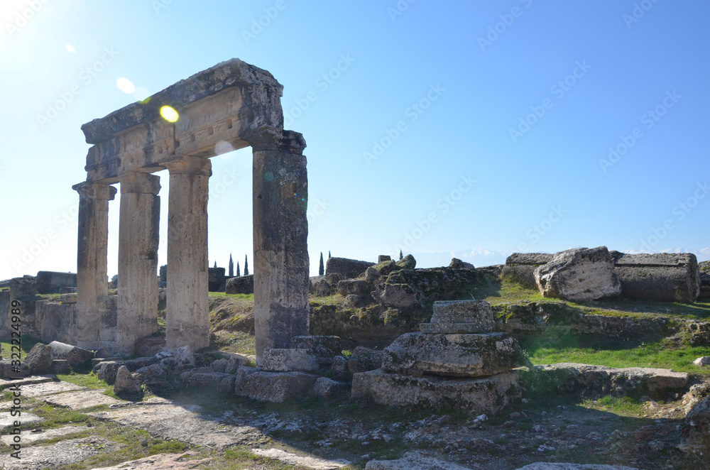 The ancient ruins at ancient Greek city located at Phrygia in southwestern Anatolia. 