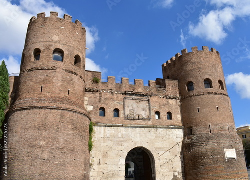 Photography Porta San Paolo in the Aurelian Walls. Rome, Italy.