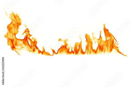 Fire on a white background.