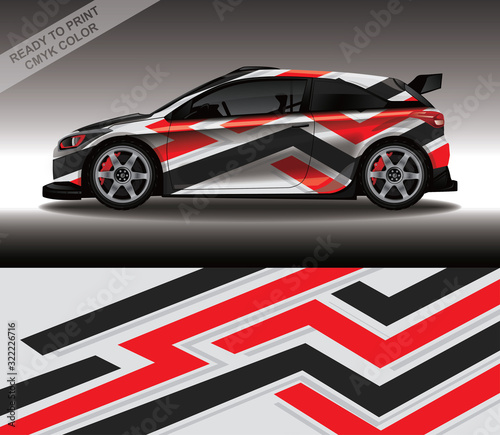 Car wrap decal design vector  custom livery race rally car vehicle sticker and tinting.