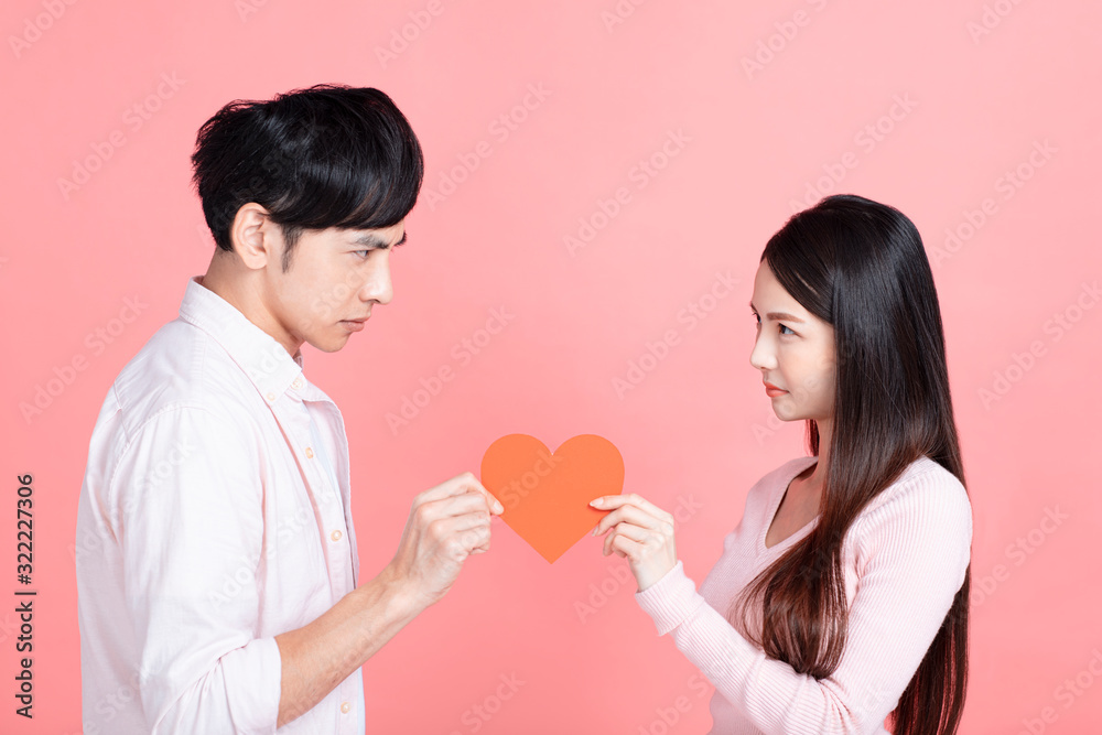 young anger couple fighting for a love hearted young anger couple fighting for a love hearted