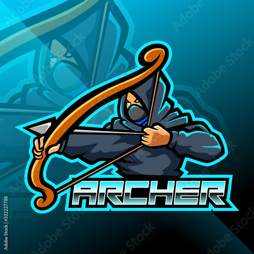 Archer esport mascot logo design