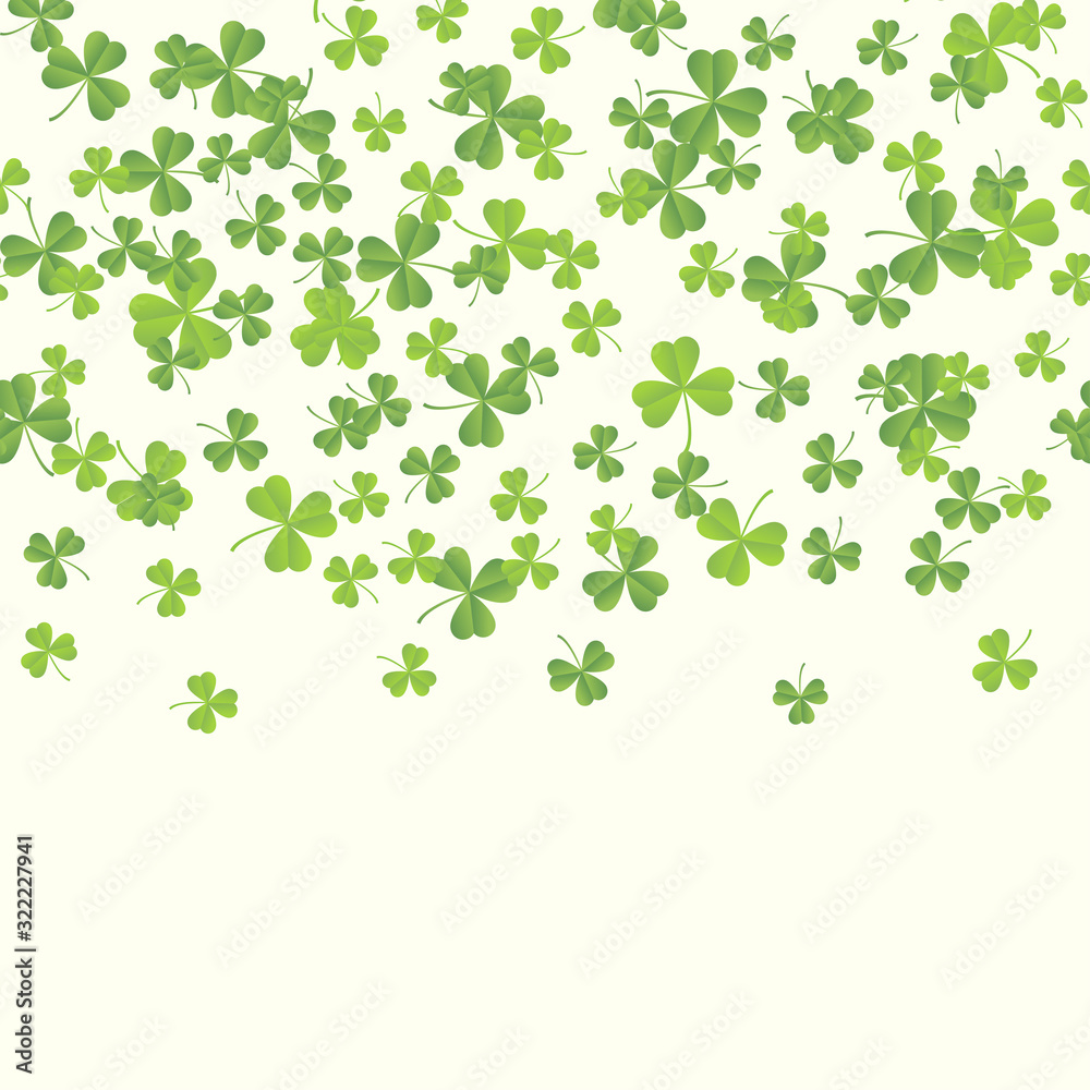 Saint Patrick's day card with shamrock. Vector