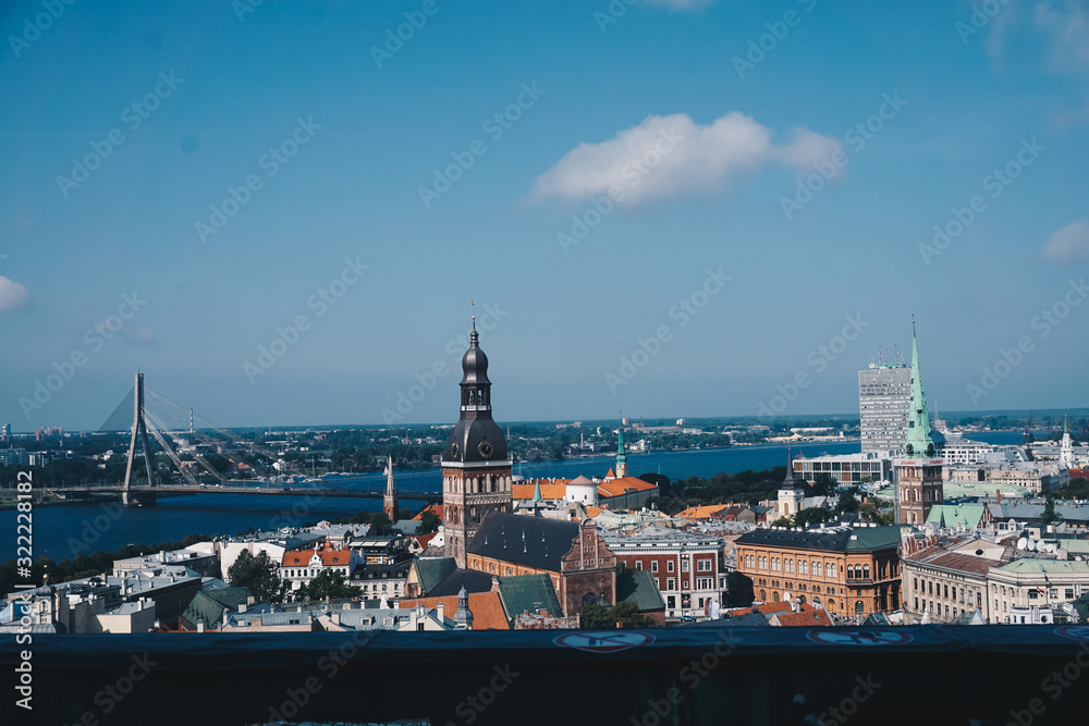 Panorama of Riga Latvia