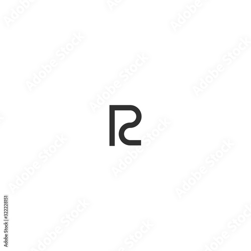 RC letter in black logo design