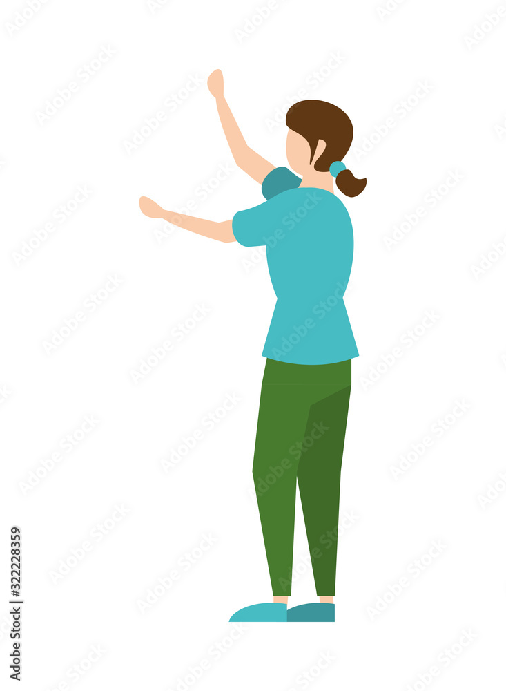 young woman casual avatar character young woman casual avatar character