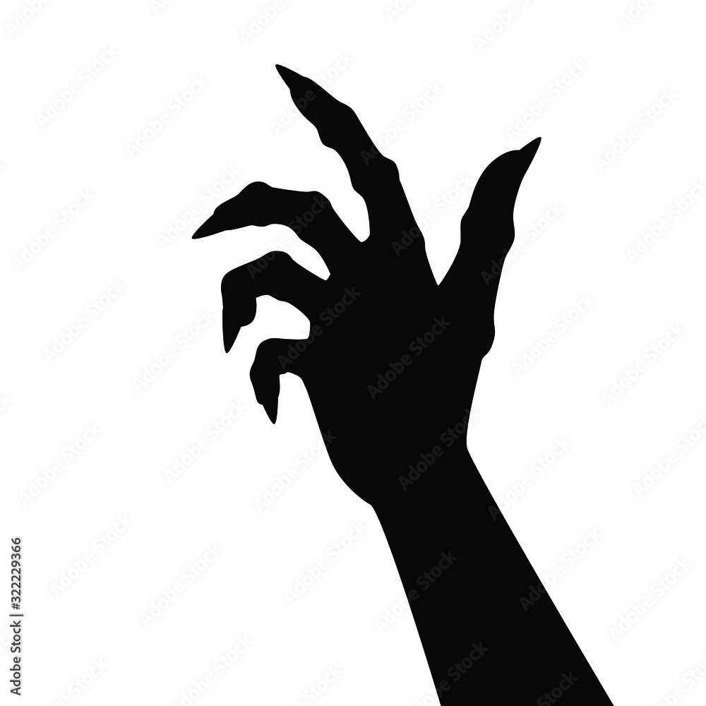 Obraz premium Devil hand silhouette vector