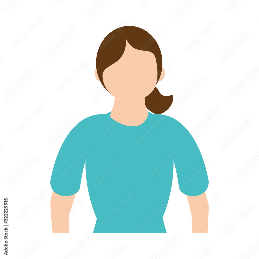 young woman casual avatar character young woman casual avatar character