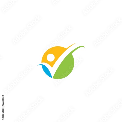 Healthy Life people Logo