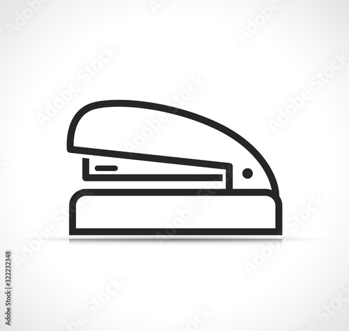 Vector stapler line icon design