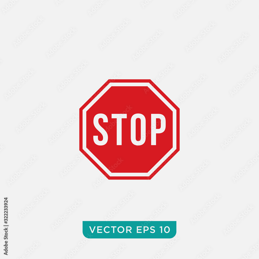 Stop Sign Icon Design, Vector EPS10 Stop Sign Icon Design, Vector EPS10
