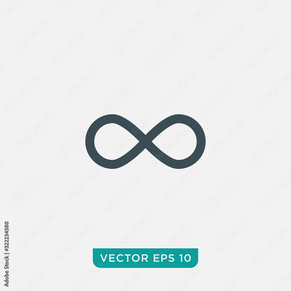 Infinity Loop Icon Design, Vector EPS10 Infinity Loop Icon Design, Vector EPS10