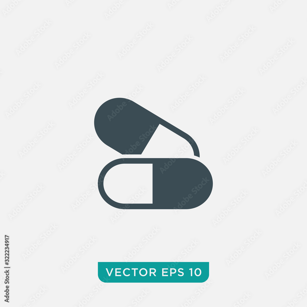 Capsule Icon Design, Vector EPS10 Capsule Icon Design, Vector EPS10