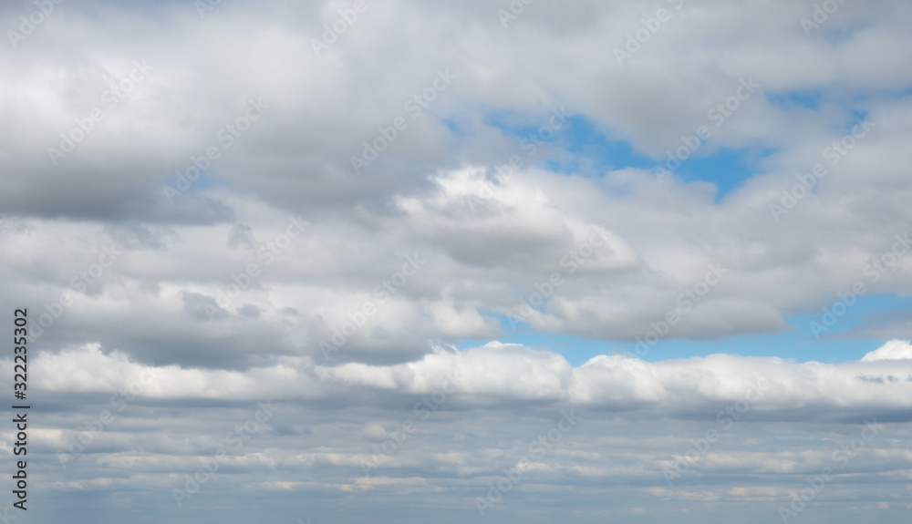 Beautiful blue sky with white clouds and sun Beautiful blue sky with white clouds and sun