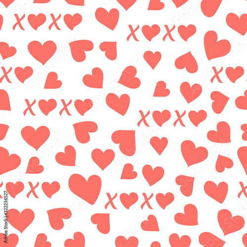 Vector seamless pattern Valentine's Day Love Heart