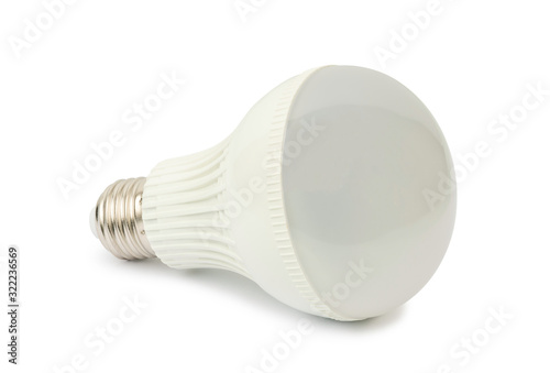light bulb on white background with clipping path.