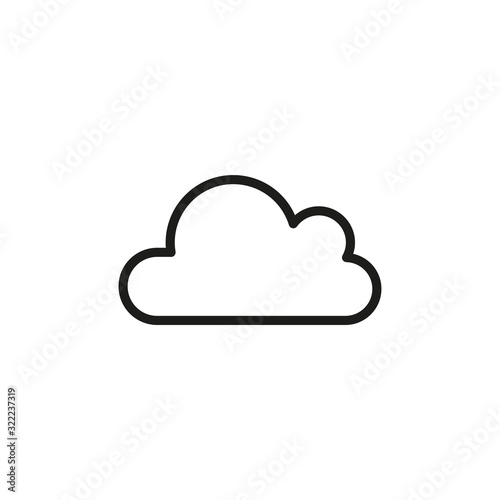 Simple cloud line icon.