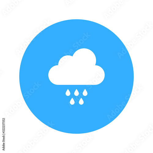 rain cloud weather icon vector