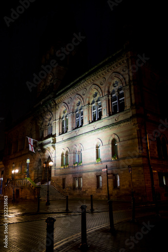 Night view of theTown Hall of Chester in England © belizar
