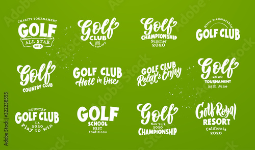 Vászonkép Set of vintage Golf phrases