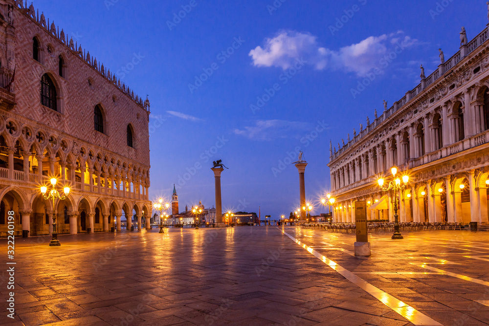 St Mark's Square in Venice at Twilight