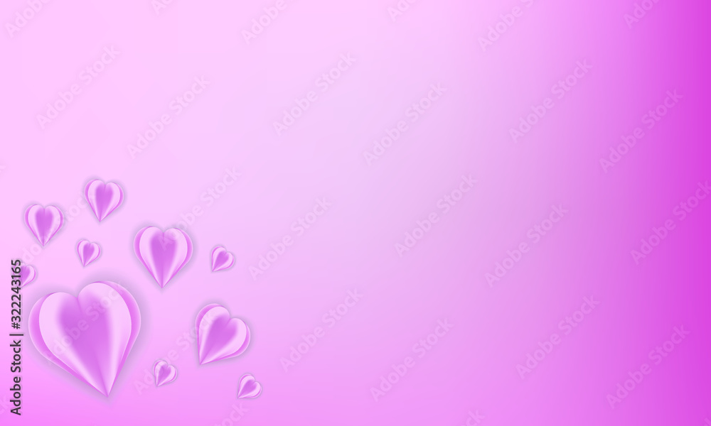 Pink background images, pink tones, with a heart shape as a background on Valentine's Day love