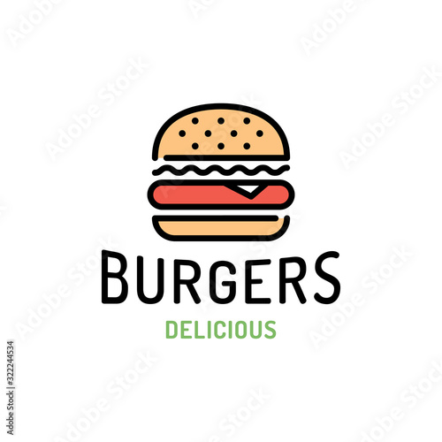 Burger Fast Food Logo Template