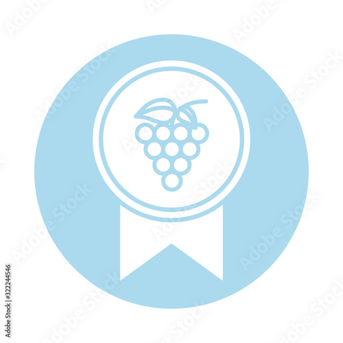 grapes fresh fruits seal stamp
