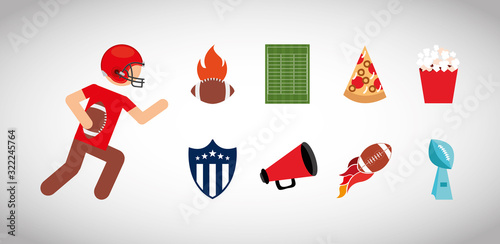bundle of american football sport icons