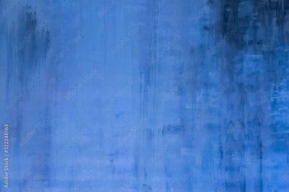 Old cement paint blue wall
