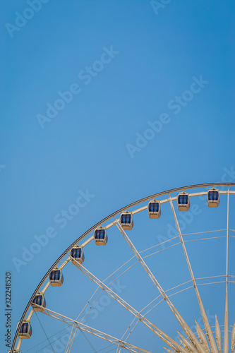 Big ferris wheel with bluesky