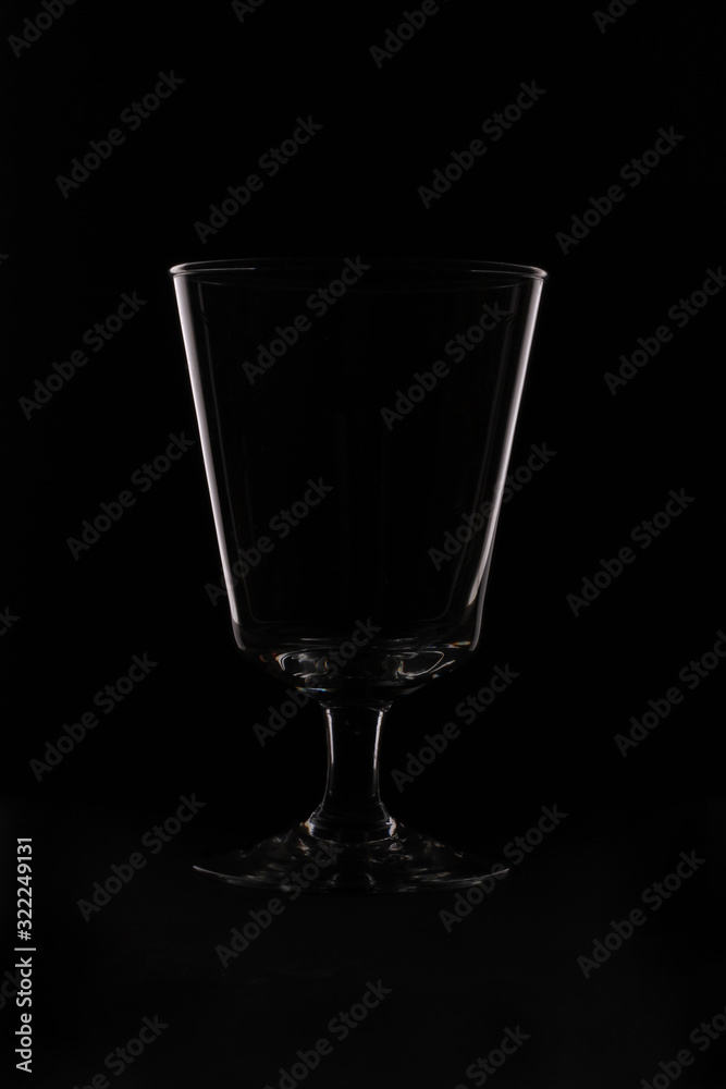 wine glass as idea and concept lighting and black background. wine glass as idea and concept lighting and black background.