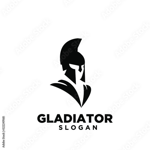 head gladiator spartan logo icon design