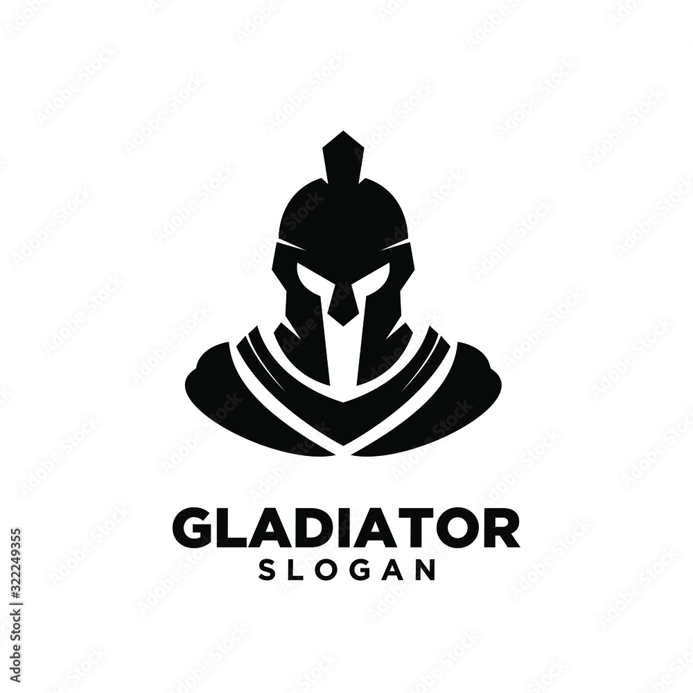 head gladiator spartan logo icon design
