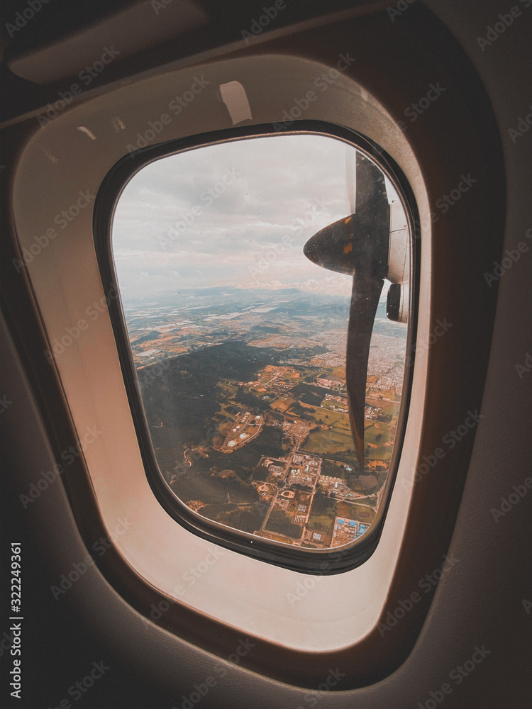 view from the window of an airplane