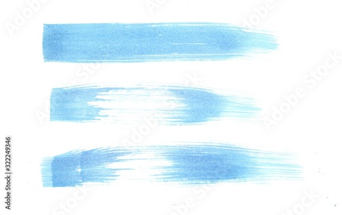 Abstract blue texture and background with brushstroke like lines drawn by watercolor paints. Great basic of print, badge, party invitation, banner, tag.